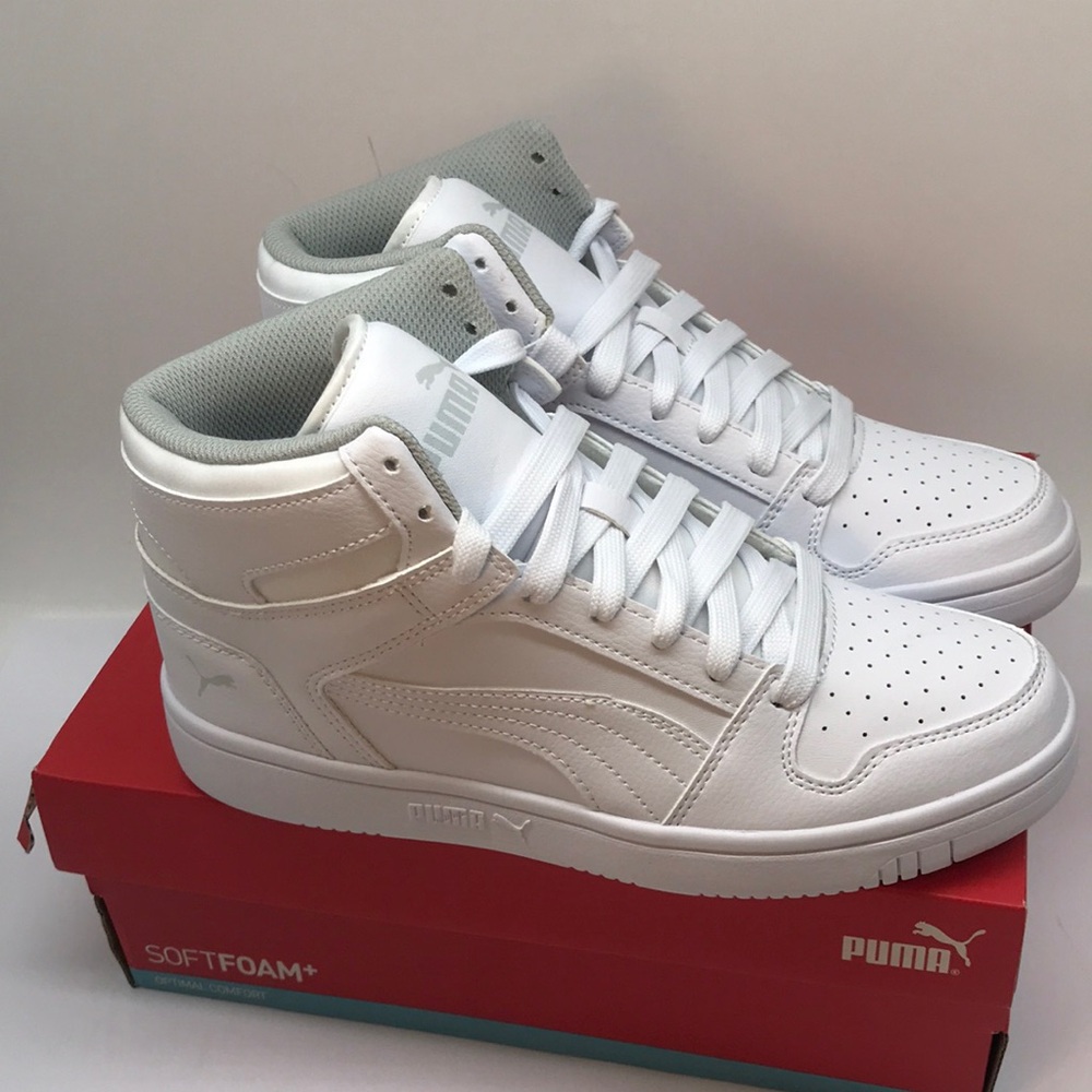 PUMA  Menś  White High-Top Sneakers Size 7
